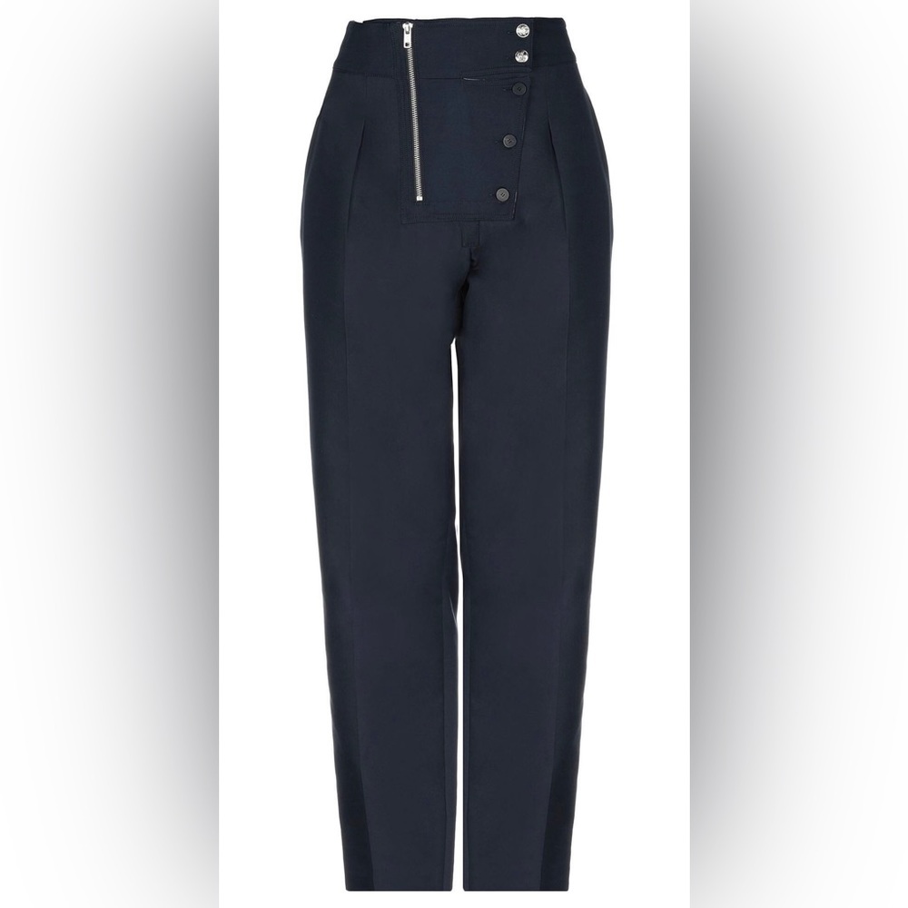 NWT CALVIN KLEIN 205W39NYC Midnight Blue Navy Luxury Work Wear Trouser Pants 4US